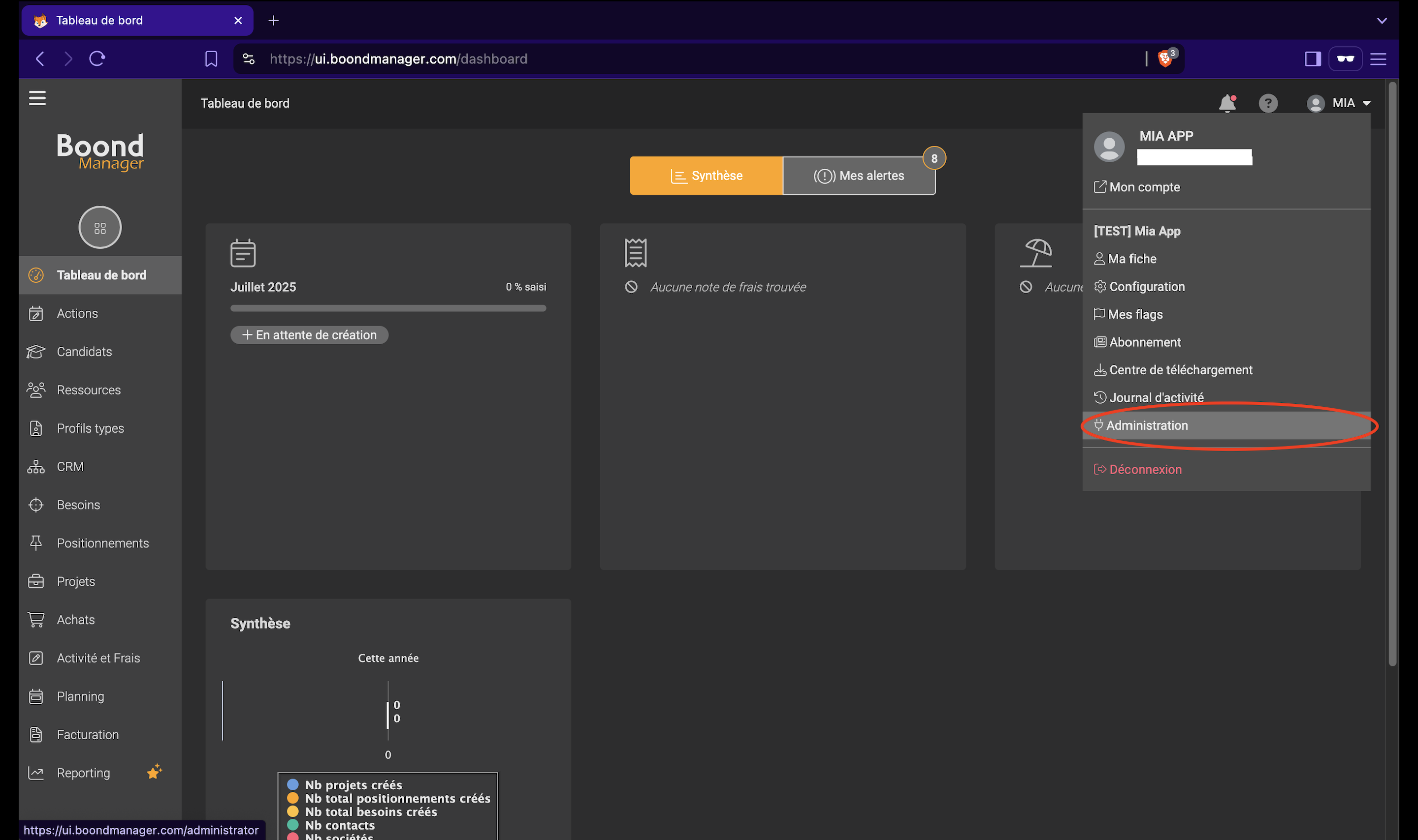 Client token et client key Boond Manager